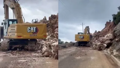 Shembet edhe rruga e Dhërmiut, masivi i gurëve bllokon qarkullimin