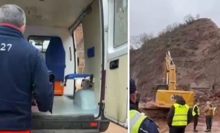 Shembja e masivit të gurëve bllokon ambulancën, e sëmura transportohet me barelë në këmbë