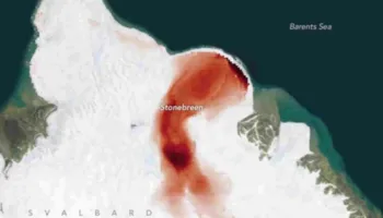 Shkencëtarët e NASA-s zbulojnë një ‘zemër të kuqe’ në mes të akullnajës në Norvegji