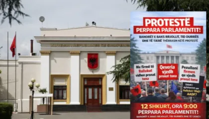 Sot, banorët e Durrësit dhe të Rrjollit në protestë, “zbarkojnë” para Kuvendit