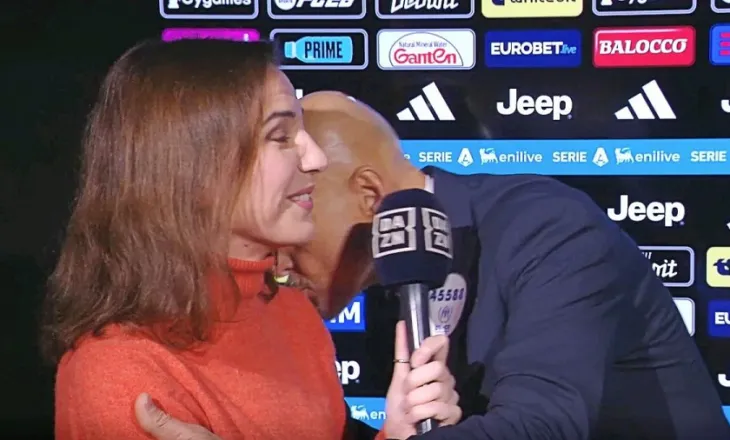 Spalletti, “show” në televizion. Puth “live” gazetaren për të shpjeguar penalltitë pas Juve-Lazio