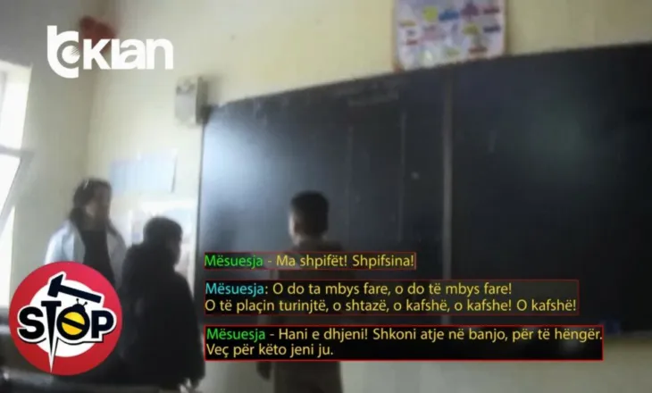 “Ta plas kokën, veç hani e dh*ni, kafshë, idiote”, mësuesja dhunon dhe fyen nxënësit në klasë