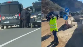 Tensione në Rrjoll/ Banorët u dalin para fadromave dhe nuk lejojnë punimet, gjashtë të shoqëruar, mes tyre një grua