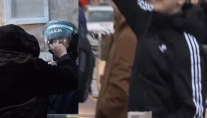 Tensionet e para në protestën e PD! I riu hedh pllaka guri drejt kryeministrisë, tjetri ngacmon me duar policin