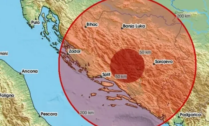 Tërmeti me magnitudë 4.5 ballësh godet Bosnjë dhe Hercegovinën