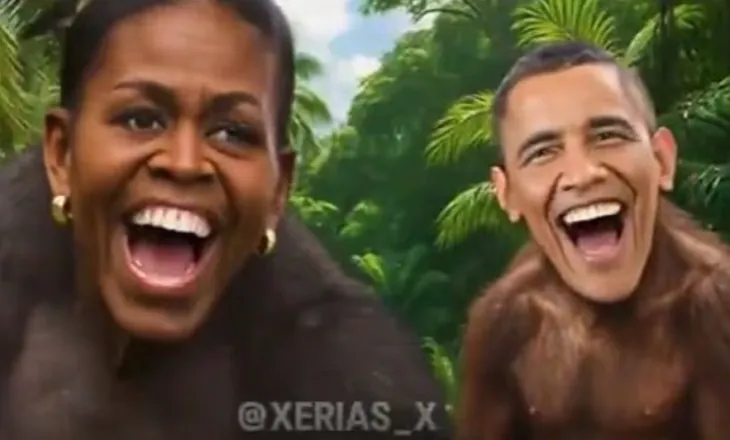 Trump publikon videon, Barack Obama dhe Michelle Obama si majmunë