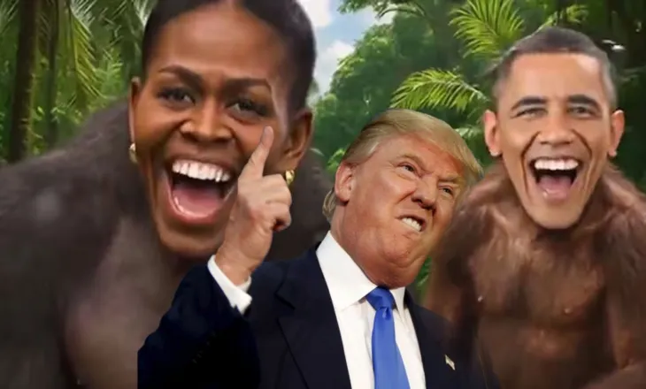 Trump publikon videon e çiftit Obama si majmunë/ Republikanët: Sjellje e neveritshme