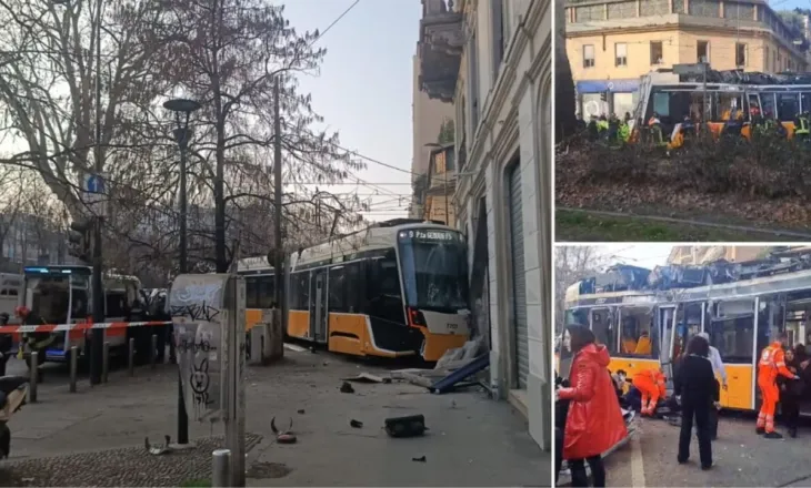 Video/ Aksidenti i rëndë me një të vdekur në Milano, momenti kur tramvaji del nga shinat dhe përplaset me dyqanin