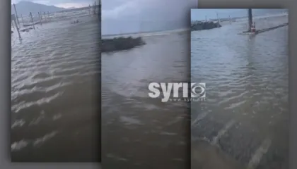 VIDEO/ Dukuria e rrallë në Orikum habit banorët: Deti ngrihet mbi nivelin e zakonshëm, përmbyt banesa e biznese