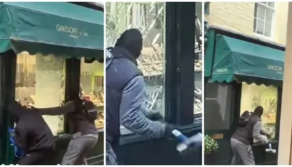 VIDEO/ Grabitje spektakolare në mes të ditës në një dyqan bizhuterish në Londër, autorët largohen me çantën plot
