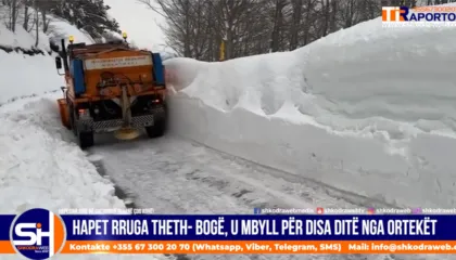 VIDEO – Hapet për qarkullim aksi Theth- Bogë, u bllokua për disa ditë nga rreziku i ortekëve…