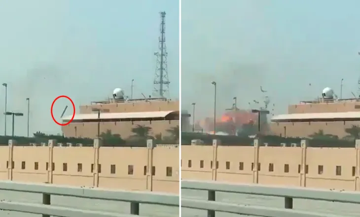 VIDEO/ Momenti kur raketat iraniane godasin bazën amerikane në Bahrein