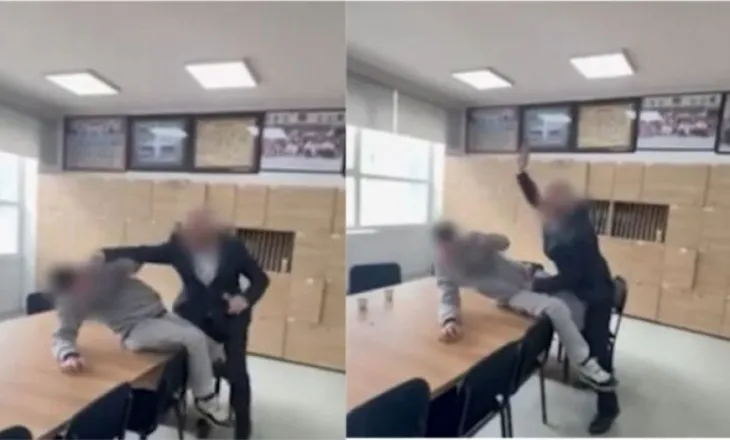 VIDEO/ ‘Ndalu, ndalu’, dalin pamjet e grushtit mes mësuesit dhe nxënësit në Prishtinë