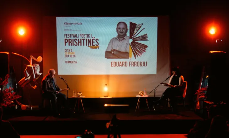 (Video) Takim poetik me Eduard Frrokajn/ Festivali Poetik i Prishtinës IV