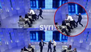 VIDEO/ U përplasën fizikisht në studio, Buzhala i kërkon falje Rexhajt
