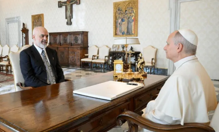 Vizita në Vatikan, Rama pritet nga Papa Leone XIV në Pallatin Apostolik