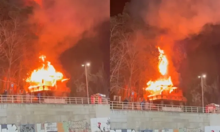 Zjarr i fuqishëm në Lungomare, lokali shkrumbohet – rrezik për pallatet përreth