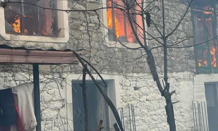 Zjarri përfshin banesën në Maliq, familjarët në gjumë
