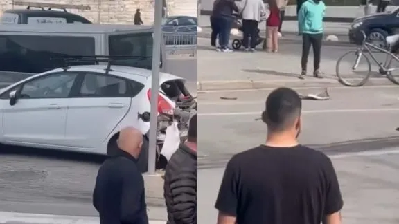 Aksident i rëndë në kryeqytet, makina del nga rruga dhe përfundon në trotuar (Detaje)