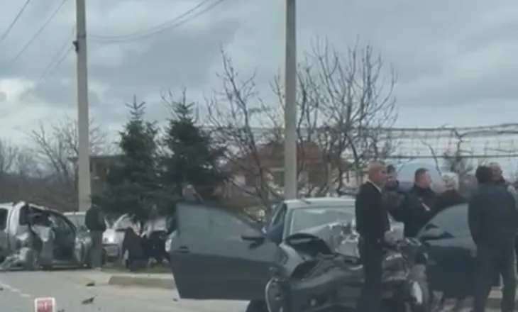 Aksident me 3 mjete në aksin Korçë–Maliq, disa të lënduar