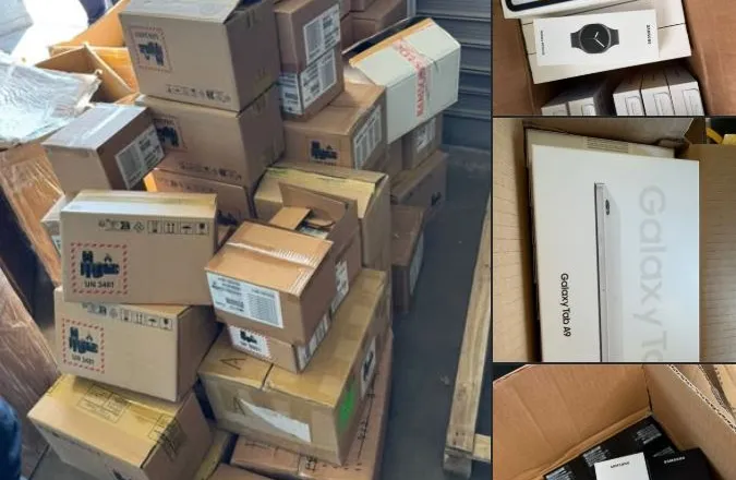 Bllokohen në Rinas gati 1 mijë pajisje elektronike