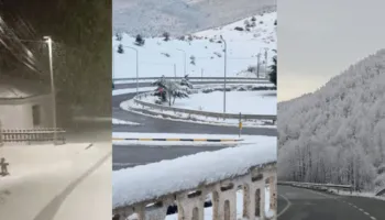 Dëborë në pranverë! Reshjet “pushtojnë” zonat malore në veri dhe juglindje, zbret termometri (PAMJET)