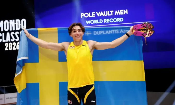 Duplantis “fluturon” sërish, atleti suedez vendos rekord të ri botëror në kërcim me shkop