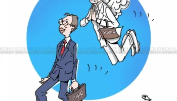 Edi Rama si engjëll mbrojtës i Vuçiçit/ Mos e humbisni karikaturën e gazetës më të madhe kosovare