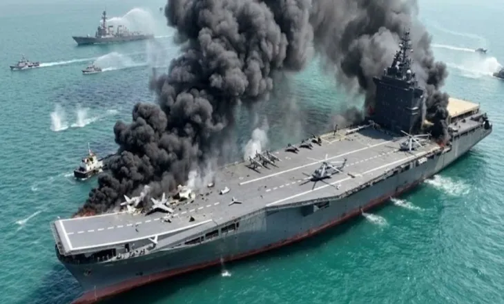 Flota iraniane humbet krenarinë/ Pushon në fund të detit dronë-mbajtësja e luftës “Bagheri”