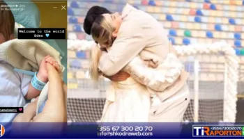 FOTOLAJM – Ish- portieri i Vllaznisë dhe Kombëtares, bën “pritjen” e jetës, bëhet baba për herë të parë…