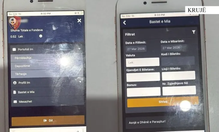“Game over 3”, u kapën duke vënë baste sportive online, arrestohen 2 persona në Krujë, 1 i proceduar
