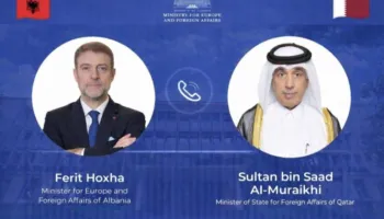 Hoxha bisedë me ministrin e Jashtëm të Katarit: Dënojmë sulmet e Iranit, mirënjohje për kujdesin ndaj shqiptarëve