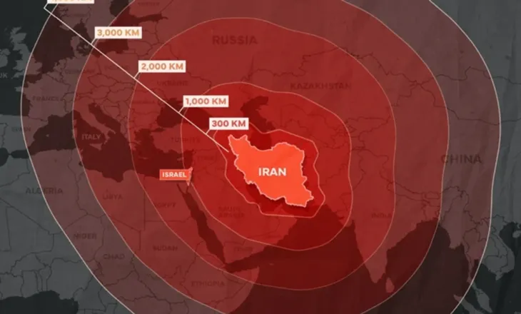 Izraeli publikon hartën: Sa larg mund të arrijnë raketat e Iranit