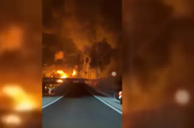 Izraeli sulmon rezervuarët e naftës, zjarre të fuqishme në Teheran