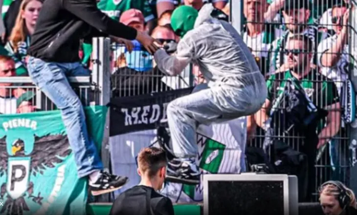 Kaos në Gjermani, tifozi hyn në fushë dhe shkëput kabllon e VAR-it