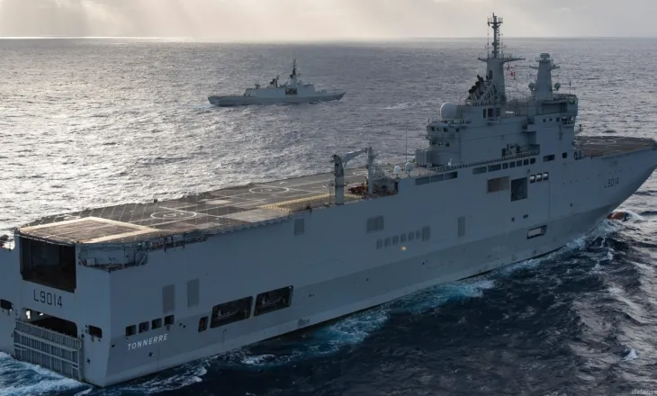 Konflikti në Lindjen e Mesme, Franca mobilizohet në Mesdhe, dërgon anijen Tonnerre