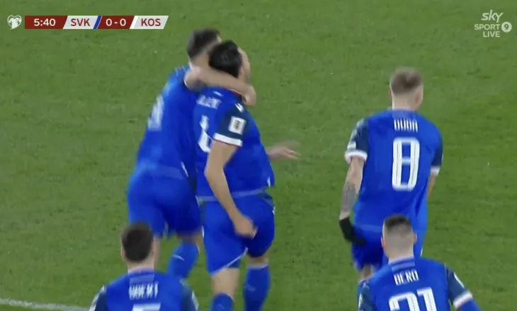 LIVE’! Kosova e nis keq në Bratislavë, pëson gol që në minutën e 6-të (video)