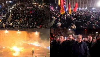 LIVE/ Molotovë dhe fishekzjarrë drejt Kryeministrisë, dy ministrive dhe selisë së PS, digjet automjeti i Policisë së Shtetit