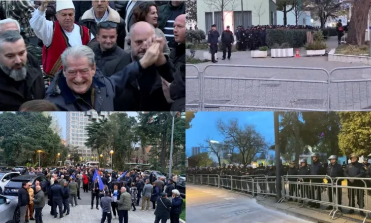 LIVE/ Protesta e opozitës nis me molotovë dhe fishekzjarrë drejt Kryeministrisë, protestuesit përshkallëzojnë situatën, policia thirrje për të ndaluar sulmet