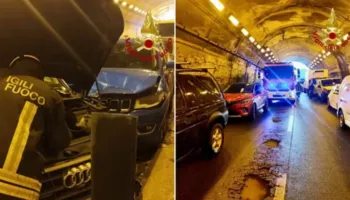 Mbi 80 automjete përplasen me njëra-tjetrën brenda një tuneli në Itali, dalin pamjet nga aksidenti (VIDEO)