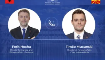 Ministri Hoxha telefonatë me homologun Mucunski: Integrimi i Shqipërisë dhe Maqedonisë së Veriut, me rëndësi strategjike për rajonin dhe BE-në