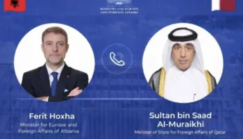 Ministri Hoxha telefonatë me homologun nga Katari: Mirënjohje për kujdesin e treguar ndaj shqiptarëve!
