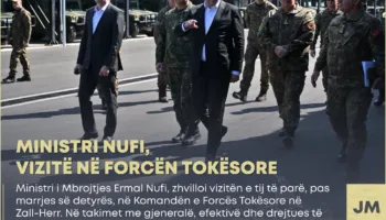 Ministri Mbrojtjes Ermal Nufi vizitën e parë te Komanda e Forcës Tokësore