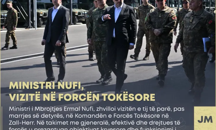 Ministri Mbrojtjes Ermal Nufi vizitën e parë te Komanda e Forcës Tokësore