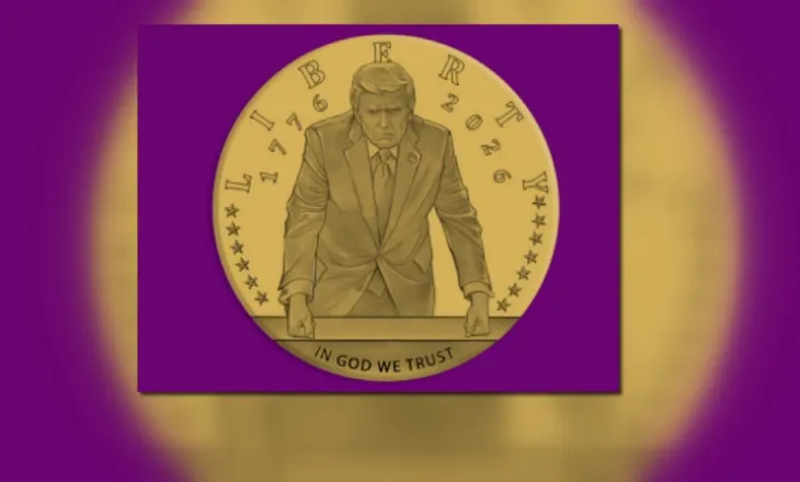 Miratohet monedha e floririt 24 karat me fytyrën e Trump, del në 4 korrik për 250-vjetorin e SHBA-së
