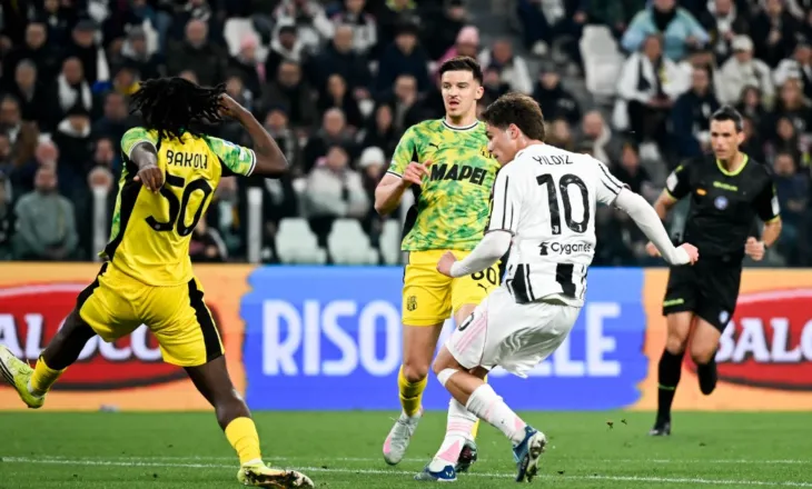 Mjafton goli i Yildiz, Juventus e mbyll në avantazh pjesën e parë ndaj Sassuolo (video)