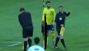 Ndeshja Elbasani-Egnatia me tensione/ Kapsollë në mes të fushës, dëmtohet gjyqtari i FIFA-s, çfarë ndodhi