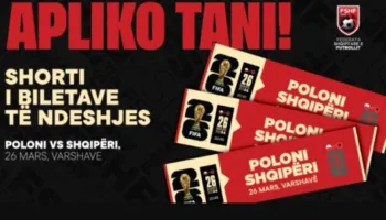 Ndeshja Poloni – Shqipëri, hapet procesi i aplikimit për shortin e biletave