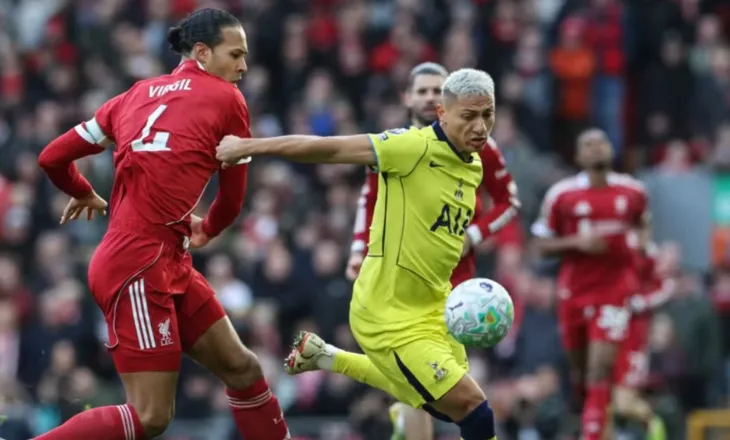 Një super Alisson nuk mjafton, Liverpool e pëson në fund. Richarlison i jep një pikë shprese Tottenhamit (video)