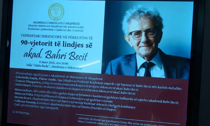 Përkujtohet akademiku Bahri Beci, vlerësohet kontributi i tij në studimin e gjuhës shqipe